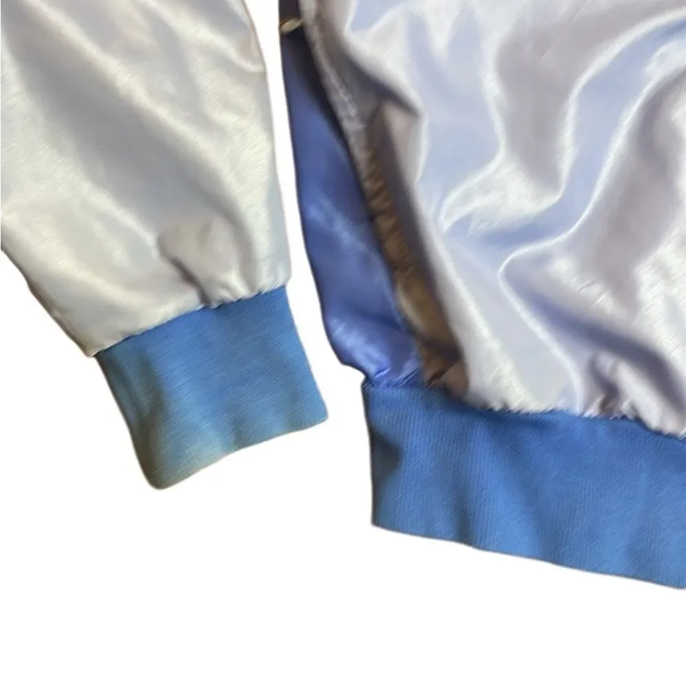 80s Vintage Nike Windbreaker Two Tone Blue Zip up Medium